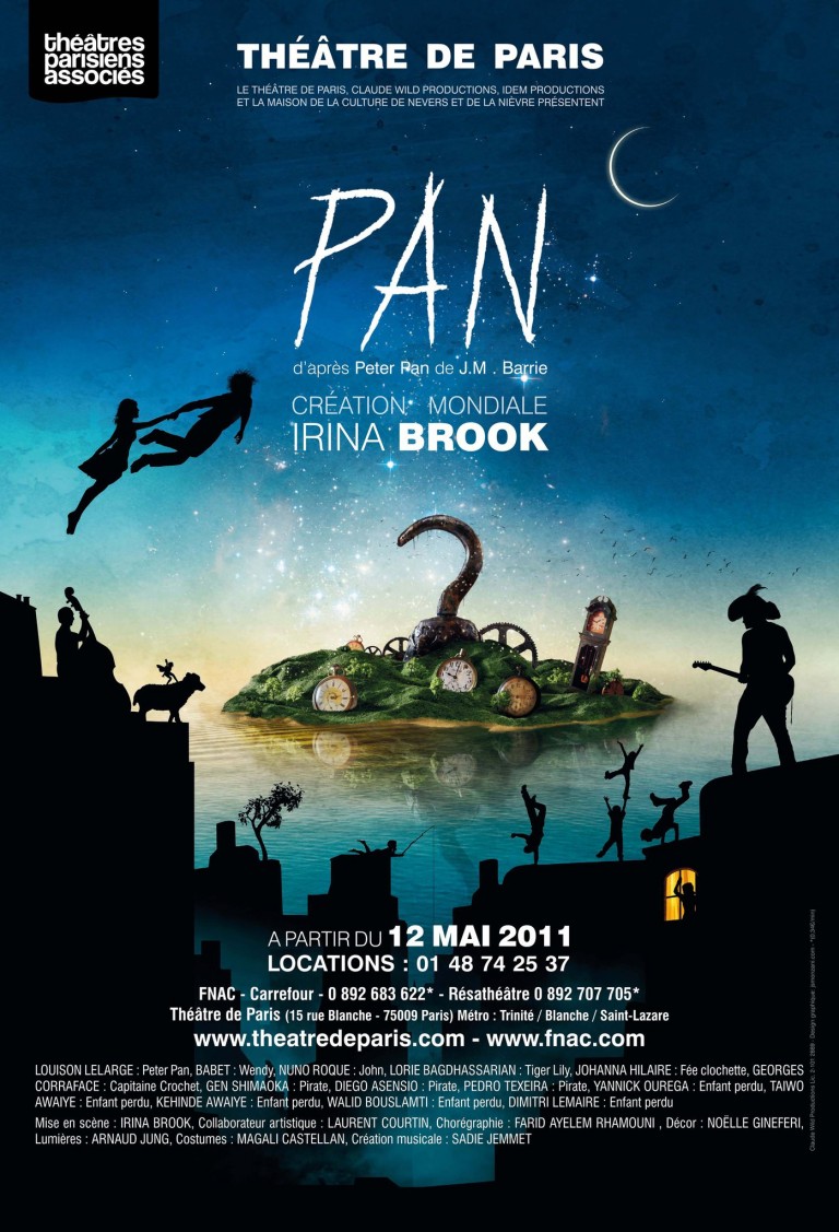 Pan - Irina Brook - Peter Pan - Théâtre de Paris - Poster